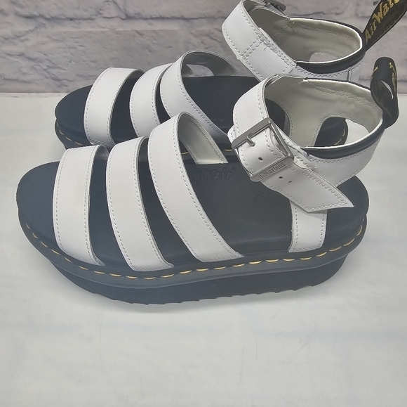 Dr Martens Blaire Quad Women's Size 9 Sandals White Hydro Leather - Picture 10 of 10